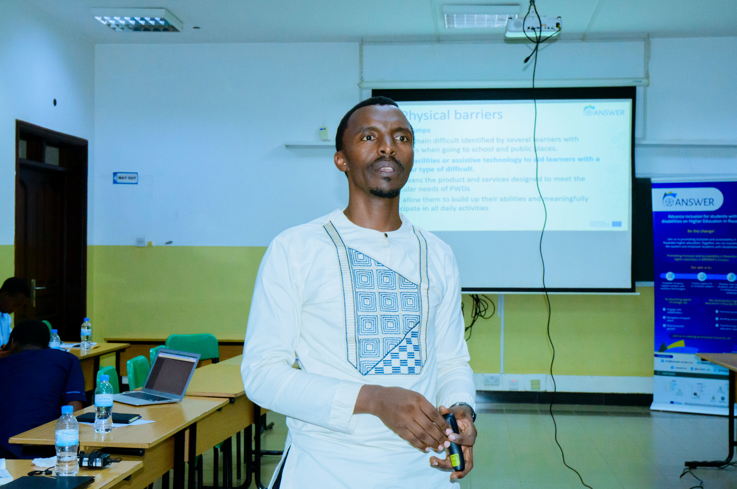 Jean Bosco Nshimiyimana and Jean Baptiste Mushimiyimana during facilitation of the training