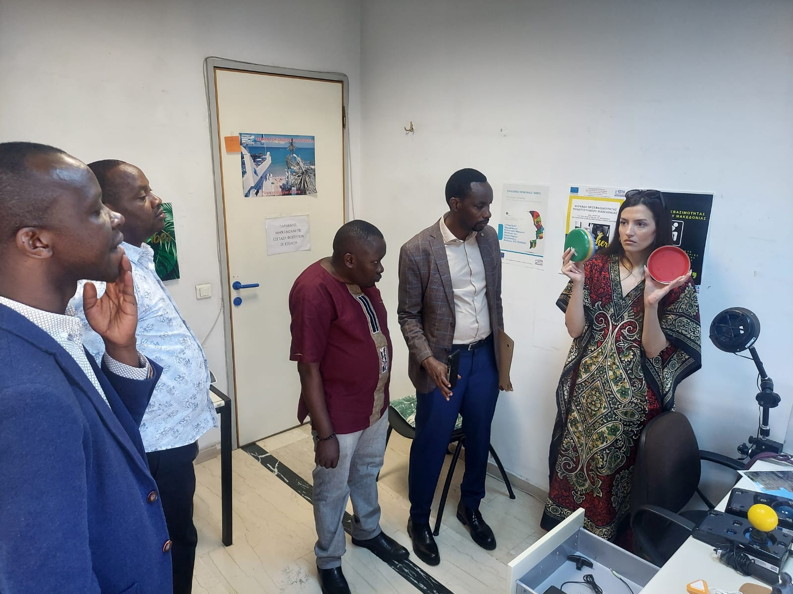 ANSWER partners during visit to the Accessibility Unit of the University of Macedonia
