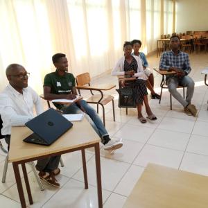 Eustache Munyaneza and INES-Ruhengeri Students Union Committee