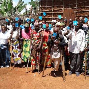 Rwandan group of people with disabilities that are part of the programme by NUDOR and the Scottish government.