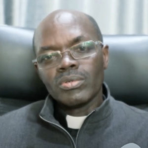 Father Dr. Jean Bosco, Vice Chancellor of INES-Ruhengeri, during interview for ANSWER project