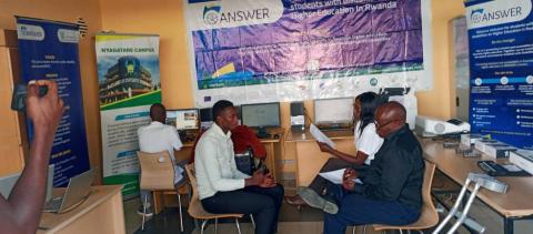 NCPD at EAUR's Student Support Center with students with disabilities