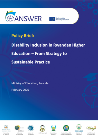 ANSWER POLICY BRIEF Disability inclusion in Rwanda Higher education